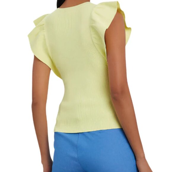 ALC HOLLY RUFFLED TOP NEON YELLOW - 80% off MSRP!! - Picture 2 of 4